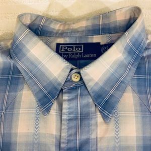Polo by Ralph Lauren Shirts - Polo Ralph Lauren Blue Plaid Pearl Button Shirt L Polo by Ralph Lauren Shirts - Polo Ralph Lauren Blue Plaid Pearl Button Shirt L